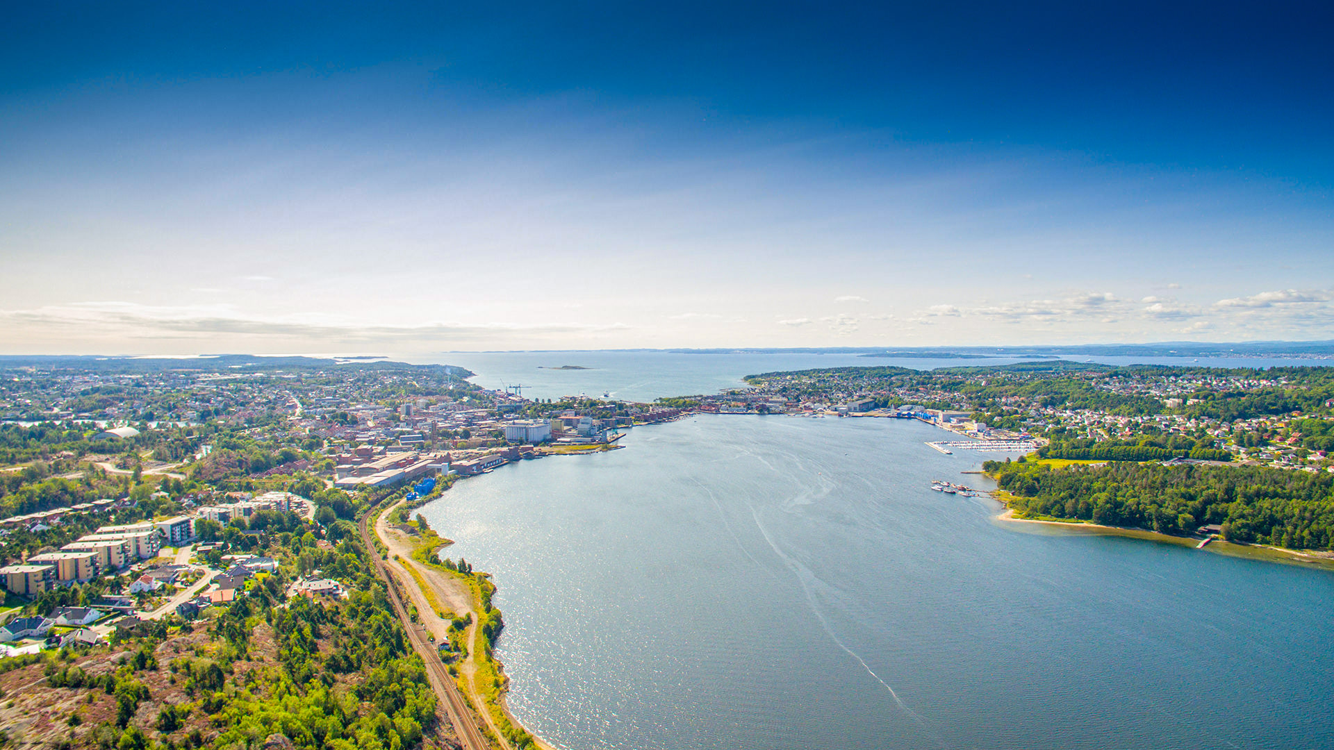 Aerial view of central Moss